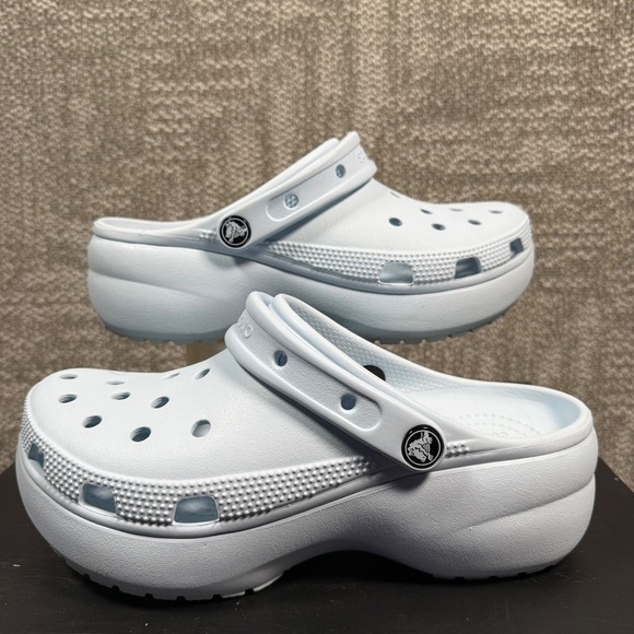 Crocs Classic Crush Clog Women Size 8 Blue Platform Sandals 207521-4SS - Picture 8 of 8